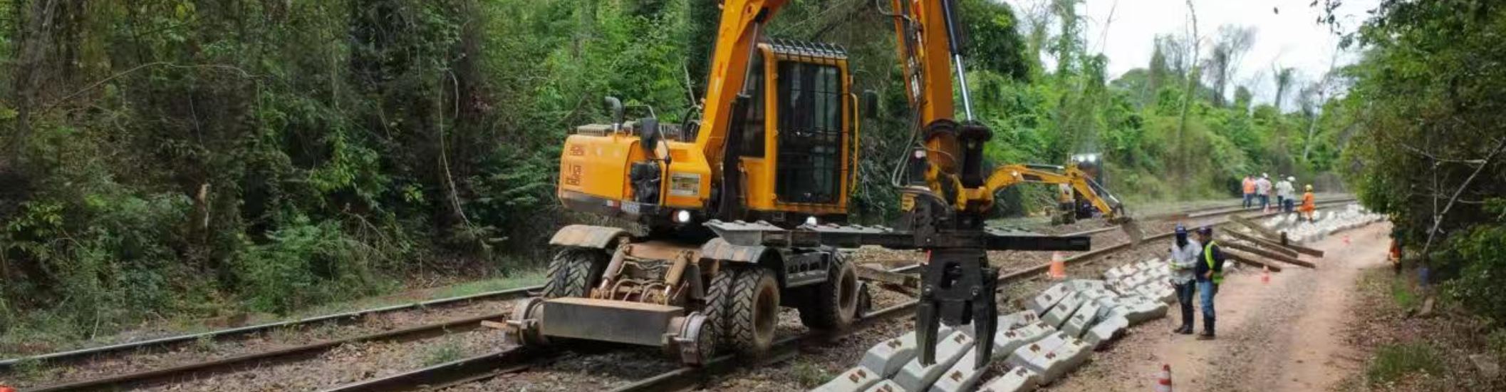 Máquina cambiadora de traviesas de ferrocarril